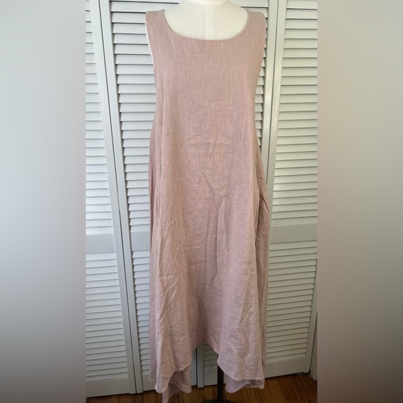GIANNETTI 💯 LINEN MIDI DRESS SZ 2 - Picture 1 of 11